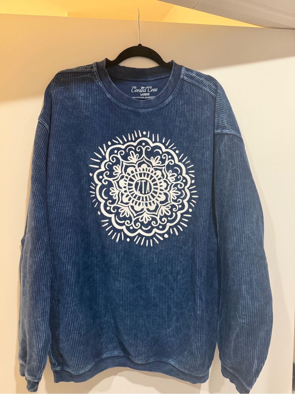 Blue oversized ZTA Crewneck sweatshirt